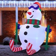 joiedomi snowman inflatable inflatables outdoor seasonal decor logo