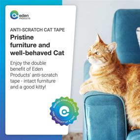 img 3 attached to 🐱 Clear Double Sided EDP Cat Scratch Training Deterrent Tape 10XL - 17x12'' Sheets | Cat Furniture & Couch Protector | Sticky Paws Tape for Furniture | Anti-Scratch Pad for Sofa Corners