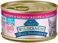 🐱 blue buffalo wilderness wild delights wet cat food, pack of 24 - high protein, grain free, natural adult meaty morsels in 3-oz cans logo