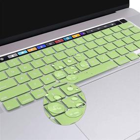 img 2 attached to 🥑 MOSISO Накладка на клавиатуру для MacBook Pro 13 дюймов 2020 года A2338 M1 A2289 A2251 и MacBook Pro 16 дюймов 2020 года 2019 года A2141, авокадо зеленая силиконовая кожа