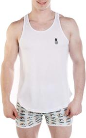 img 4 attached to 🌼 Vibrant Pastel Yellow Racerback Stringer - Medium Men's Clothing