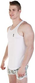 img 3 attached to 🌼 Vibrant Pastel Yellow Racerback Stringer - Medium Men's Clothing