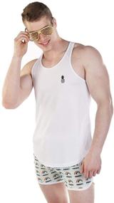 img 1 attached to 🌼 Vibrant Pastel Yellow Racerback Stringer - Medium Men's Clothing