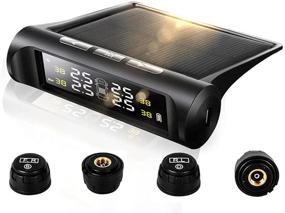 img 4 attached to 🚗 Enhanced TPMS Car Tire Pressure Monitoring System: Solar Power Charging, Intelligent Voice Alerts, 4 Advanced TMPS Sensors, 5 Alarm Modes - Simple Installation! (0-3.5 Bar/ 0-51 PSI)