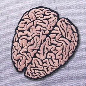 img 2 attached to Improved Brain Patch: Embroidered Applique Badge for Iron On or Sew On with Enhanced SEO