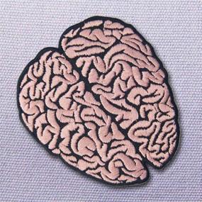 img 1 attached to Improved Brain Patch: Embroidered Applique Badge for Iron On or Sew On with Enhanced SEO