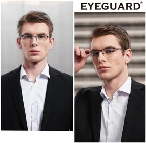 img 3 attached to EYEGUARD Glasses Stylish Computer Eyeglasses