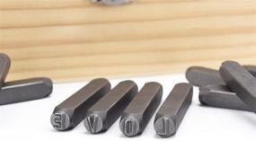 img 1 attached to 🔨 HimaPro 1/4 Inch 6mm Letter and Number Stamp Set - 36pcs 40Cr Alloy Steel Metal Stamp Number & Letter Punch Set with Wooden Case