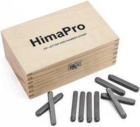img 2 attached to 🔨 HimaPro 1/4 Inch 6mm Letter and Number Stamp Set - 36pcs 40Cr Alloy Steel Metal Stamp Number & Letter Punch Set with Wooden Case