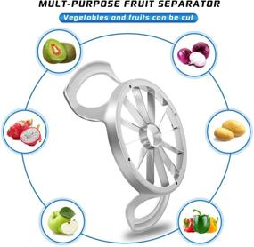 img 2 attached to 🍏 Sinnsally Apple Slicer: 12-Blade Corer, Cutter, Peeler, and Wedger Tool for Up to 4 Inch Apples