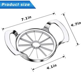 img 3 attached to 🍏 Sinnsally Apple Slicer: 12-Blade Corer, Cutter, Peeler, and Wedger Tool for Up to 4 Inch Apples