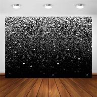 📸 comophoto 7x5ft silver bokeh black backdrop: perfect for birthday, wedding, and event photography with stylish silver black theme, dots decorations, and photo booth backdrops logo