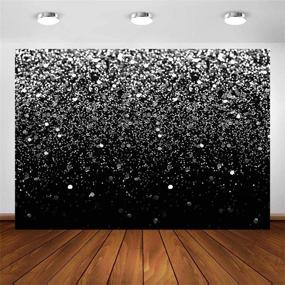 img 4 attached to 📸 COMOPHOTO 7x5ft Silver Bokeh Black Backdrop: Perfect for Birthday, Wedding, and Event Photography with Stylish Silver Black Theme, Dots Decorations, and Photo Booth Backdrops