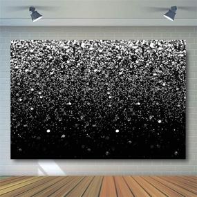 img 2 attached to 📸 COMOPHOTO 7x5ft Silver Bokeh Black Backdrop: Perfect for Birthday, Wedding, and Event Photography with Stylish Silver Black Theme, Dots Decorations, and Photo Booth Backdrops