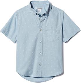 img 3 attached to Amazon Essentials Toddler Short Sleeve Chambray