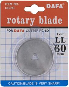 img 1 attached to 🔪 Premium Quality DAFA 60mm Rotary Cutter Blade - Ultra Sharp SKS-7 Steel - Fits OLFA, Fiskars, DAFA & More - 1-Pack