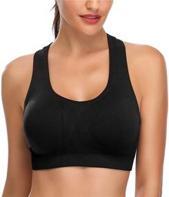 img 3 attached to High-Quality Padded Strappy Sports Bras: Yoga, Running, Fitness - Pack of 3