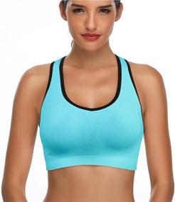 img 1 attached to High-Quality Padded Strappy Sports Bras: Yoga, Running, Fitness - Pack of 3