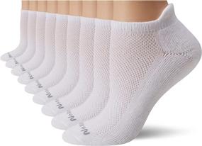 img 3 attached to 🧦 No Nonsense Women's Soft & Breathable Cushioned No Show Socks - White 9 Pair Pack (Size 4-10) with Back Tab