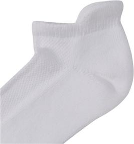 img 1 attached to 🧦 No Nonsense Women's Soft & Breathable Cushioned No Show Socks - White 9 Pair Pack (Size 4-10) with Back Tab