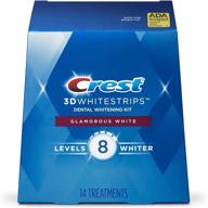 🦷 crest 3d white luxe whitestrip teeth whitening kit - glamorous white, 14 treatments (28 strips) logo