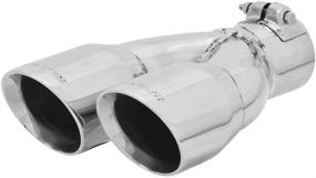 img 4 attached to 🚗 Enhance Your Vehicle's Performance with Flowmaster 15389 3.00" Polished Stainless Steel Dual Angle Cut Clamp-on Exhaust Tip for 2.50" Tubing