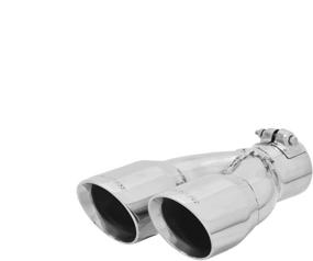 img 1 attached to 🚗 Enhance Your Vehicle's Performance with Flowmaster 15389 3.00" Polished Stainless Steel Dual Angle Cut Clamp-on Exhaust Tip for 2.50" Tubing