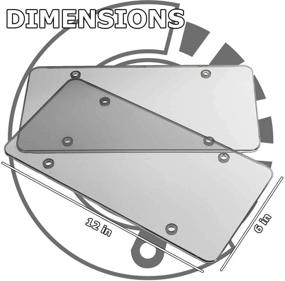 img 1 attached to VaygWay Дымчатый держатель номерного знака - прочный плоский экран - 2 упаковки с решетчатым тонированным дымом обложки номерных знаков