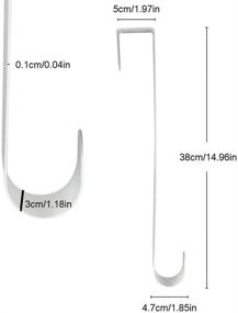 img 3 attached to 🚪 GKanMore 2 Pack 15 Inch Metal Front Door Wreath Hanger Hook - Over The Door Hook for Christmas Decoration, Party Décor, Clothing & Towel Hanging, Wreaths, Bags (White)