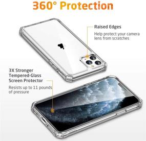 img 1 attached to 📱 ESR Air Armor Case for iPhone 11 Pro Max – with 2-Pack Tempered-Glass Screen Protectors [Shock-Absorbing] [Military-Grade] – Clear Case for iPhone 6.5-inch (2019)