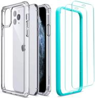 📱 esr air armor case for iphone 11 pro max – with 2-pack tempered-glass screen protectors [shock-absorbing] [military-grade] – clear case for iphone 6.5-inch (2019) logo