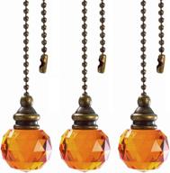 🔮 enhance your ceiling fan with decorative yellow ball pendant - 12 inches extension chains set for ceiling light lamp fan chain, 3 pack (bronze) логотип