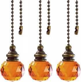 img 4 attached to 🔮 Enhance Your Ceiling Fan with Decorative Yellow Ball Pendant - 12 Inches Extension Chains Set for Ceiling Light Lamp Fan Chain, 3 Pack (Bronze)