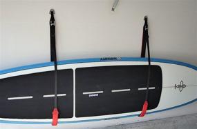 img 1 attached to 🚣 COR Surf Heavy-Duty Padded Wall Storage Sling for Kayaks or Paddleboards - Rack Mount