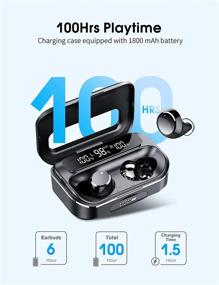 img 3 attached to 🎧 Bootch True Wireless Earbuds: Waterproof TWS Bluetooth Headphones with Mic, 100H Playtime, Deep Bass - Perfect for Sports, Travel, Work