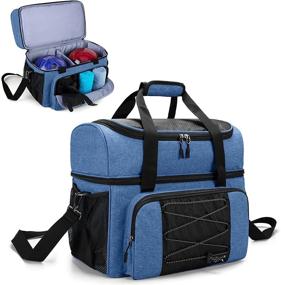 img 4 attached to DSLEAF Bowling Bag: Premium Tote for 2 Balls, Wooden Cups, Divider, and Shoe Compartment - Holds Mens 16 Size Shoes and Extra Accessories - Bag Only