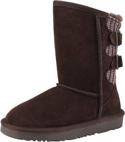 img 4 attached to 🐏 DREAM PAIRS Sheepskin Winter Chesnut Boys' Shoes - Boots: Stay Cozy and Stylish in the Cold Season