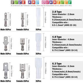 img 3 attached to 🔌 Glarks Insulating Assortment for Connector Terminals