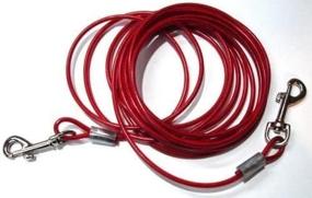 img 2 attached to 🐶 Pet Shoppe Red Medium Small Size Puppy Dog Tie Out Cable - 12 Feet, Brand New & Effective