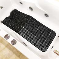 🛁 shkaro shower bathtub mat: extra size 39x16 with strong suction cups and drain holes - machine washable logo