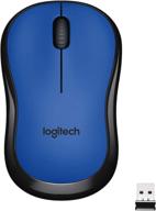 logitech m220 silent mouse: wireless blue, noiseless operation - 910-004879 (blue) logo