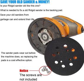 img 1 attached to 🔧 High-Quality 5" 8-Hole Hook and Loop Replacement Pad for Ridgid R2600 and R2601 Random Orbit Sander