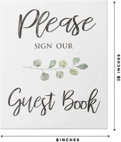 img 1 attached to MAGJUCHE Greenery Wedding Signs: 4 Wedding Day Cards Set for Cards and Gifts, Welcoming Our Wedding, Please Sign Our Guest Book, Love is Sweet – Enjoy a Treat Reception Table Sign