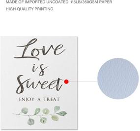img 2 attached to MAGJUCHE Greenery Wedding Signs: 4 Wedding Day Cards Set for Cards and Gifts, Welcoming Our Wedding, Please Sign Our Guest Book, Love is Sweet – Enjoy a Treat Reception Table Sign
