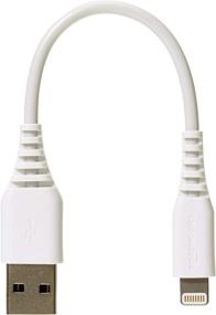 img 2 attached to 🔌 Amazon Basics MFi-Certified Lightning to USB A Cable for Apple iPhone and iPad - 4 Inches (10 Centimeters) - White: Efficient Charging and Syncing Solution for Apple Devices