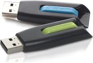 💾 verbatim 32gb store 'n' go v3 usb 3.0 flash drive - 2 pack - blue/green combo logo