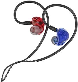 img 3 attached to 🎧 FiiO FA1 Over The Ear Earphones: Premium HiFi Single Balanced Armature Driver with Detachable Cable Design for iOS and Android - Blue(L) and Red(R)-Swirl