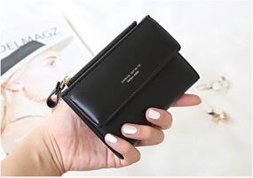 img 3 attached to 👜 Stylish Women's Bifold Leather Short Wallet with RFID Blocking and ID Window - Mini Purse for Ladies!