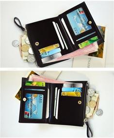 img 2 attached to 👜 Stylish Women's Bifold Leather Short Wallet with RFID Blocking and ID Window - Mini Purse for Ladies!