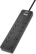 ⚡️ apc ph12 подавитель перенапряжений power strip: 2160 джоулей, плоский штекер, черный - высокопроизводительная сетевая полоса с 12 розетками логотип